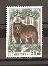 FINLANDZKI SSAK BRUNATNY NIEDŹWIEDŹ wysokiej jakości wydanie VFU 1989 #719 MI 1090 na sprzedaż  Wysyłka do Poland