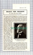 Clipe C5158) Dr Francisco de Paula Rodrigues Alves Presidente Brasil - 1918 comprar usado  Enviando para Brazil