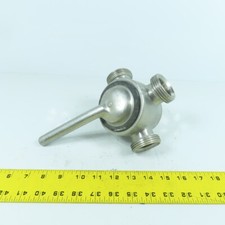 Válvula desviadora de 3 vias tanque de leite sanitário de aço inoxidável macho roscado 1-1/2" comprar usado  Enviando para Brazil