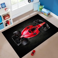 Tapete Fórmula, Tapete de Carro Vermelho, Tapete de Quarto Jovem, Tapete de Carros Esportivos, Tapete de Sala de Jogos comprar usado  Enviando para Brazil