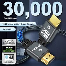 Cabo HDMI 8K HDMI 2.1 48Gbps alta velocidade trançado UHD HDTV 3D Dolby HDCP eARC HDR comprar usado  Enviando para Brazil