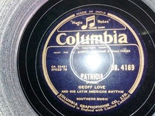 GEOFF LOVE & HIS LATIN AMERICAN RHYTHM patrica brazil  78 RPM RECORD INDIA VG+, usado comprar usado  Enviando para Brazil
