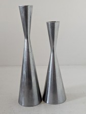 Używany, Zestaw 2 świeczek Erika Pekkari do Ikea Göta stal aluminium 19cm 23cm na sprzedaż  Wysyłka do Poland