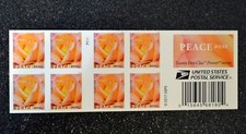 2018EUA #5280a Forever Peace Rose - Livreto de 20 casamento flor de laranja perfeito estado comprar usado  Enviando para Brazil