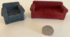 Sofá e poltrona vintage STROMBECKER efeito estofado para casa de bonecas vermelho comprar usado  Enviando para Brazil