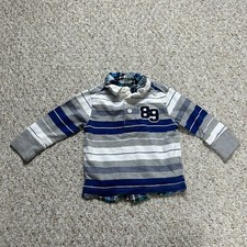 Children’s Place Striped Long Sleeve Layered Polo Boys 6 Plaid Collar 1/4 Button, usado comprar usado  Enviando para Brazil