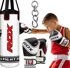 Saco de pancadas infantil RDX JPB 2 pés com luvas perfuradas, bolsa suspensa de couro não preenchida comprar usado  Enviando para Brazil