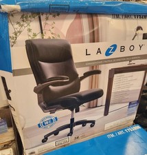 Cadeira de escritório La-Z-Boy Manager com apoio de braço ajustável reclinável e flip-up, preta comprar usado  Enviando para Brazil