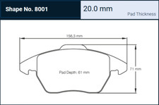 Conjunto de pastilhas de freio Pagid, NOVO 8001 RS 29, Audi A1 A3 TT / VW Golf V VI GTI Polo WRC comprar usado  Enviando para Brazil
