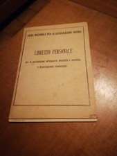 Libretto personale cassa usato  Brescia