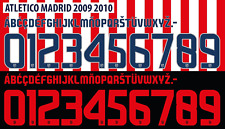 Conjunto de nome e número para futebol americano Atletico Madrid La Liga 2009/2010 casa/fora comprar usado  Enviando para Brazil
