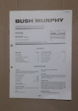 Bush murphy bg8102 for sale  IPSWICH