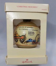 Ornamento aparador de árvore Hallmark 1978 Natal toda alegria de ontem bola de vidro, usado comprar usado  Enviando para Brazil