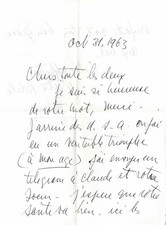 Joséphine baker. lettre d'occasion  Lyon III