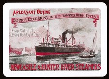 1 WIDE SWAP CARTÃO DE JOGO NEWCASTLE & HUNTER RIVER STEAMERS CRUISE HAWKSBURY RVR comprar usado  Enviando para Brazil