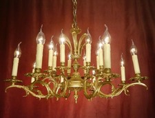 Usado, LUSTRE ANTIGO BRONZE DOURADO LATÃO 16 LÂMPADAS LÂMPADAS LÂMPADA ANTIGA ESPANHOLA... comprar usado  Enviando para Brazil