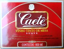 Etichette vino liquori BRASILE CAETE Vinho Tinto de Mesa Suave   wine label comprar usado  Enviando para Brazil