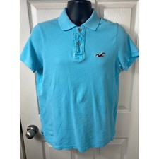Usado, Camisa polo Hollister casual azul manga curta todos os dias masculina tamanho M Preppy comprar usado  Enviando para Brazil