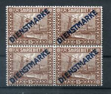 Saar Servicio 4 Vierkantblock MNH Perfecto Estado (78436, usado segunda mano  Embacar hacia Argentina