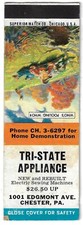 Tri-State Appliance Chester PA Who's Fooling Americana FS Capa Vazia Matchbook comprar usado  Enviando para Brazil