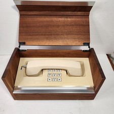 Polizón ejecutivo Western Electric vintage mediados de siglo caja de madera tono táctil teléfono segunda mano  Embacar hacia Mexico