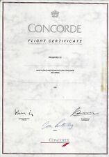 Concorde flight certificate for sale  LONDON