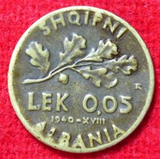 Moneta lek 1940 usato  Ascoli Piceno