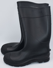 Botas de trabalho SERVUS puxar no joelho eixo biqueira lisa PVC 16" altura tamanho 12 preto, usado comprar usado  Enviando para Brazil