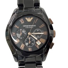 Relógio masculino Emporio Armani cerâmica Ar1410 caixa quartzo preto cronógrafo usado M comprar usado  Enviando para Brazil