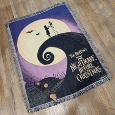 Pôster Disney Nightmare Before Christmas Linework tapeçaria cobertor comprar usado  Enviando para Brazil