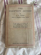 The Screwtape Letters C S Lewis 1942 May RARE First Edition 1st/5th Ded Tolkien comprar usado  Enviando para Brazil