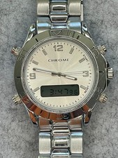 Relógio Masculino Azzaro Chrome - Chrono., Mostrador Prata, Estojo e Pulseira SS, Nova Bateria comprar usado  Enviando para Brazil