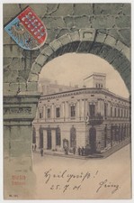 Bielitz, Schloss - Wappen-Prägekarte, 1901 (Bielsko-Biala, Schlesien) na sprzedaż  Wysyłka do Poland