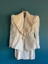Blazer/saia vintage Talk of The Walk terno de casamento enfeitado marfim comprar usado  Enviando para Brazil