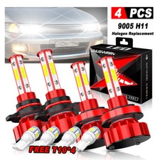 Usado, 9005 H11 4X luzes fortes para lâmpadas automotivas de carro LED SUPER branco Hi/lo comprar usado  Enviando para Brazil