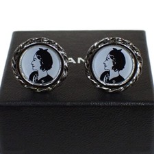 Brincos redondos CHANEL Mademoiselle 05P folheados a prata França ACC 83RH426 comprar usado  Enviando para Brazil