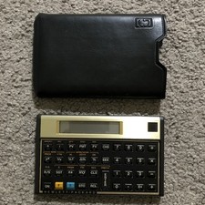 Calculadora financeira Hewlett Packard HP 12C antiga dourada com estojo testado funciona comprar usado  Enviando para Brazil