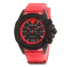Relógio masculino Versace Icon cronógrafo ativo quartzo mostrador preto VEZ700221 comprar usado  Enviando para Brazil