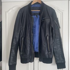 Superdry leather bomber for sale  BRIDLINGTON