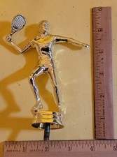 Vintage Dourado Tênis Masculino Pickleball Raquetebol Troféu Topper de Bolo 5,5" de Altura, usado comprar usado  Enviando para Brazil