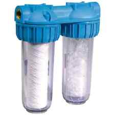 FILTRO ACQUA  1" DUPLEX  10" ANTICALCARE E FILTRAGGIO 5MCR comprar usado  Enviando para Brazil