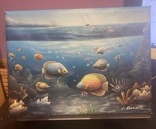 Tropical fish painting for sale  Mchenry