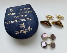 Vintage cufflink box for sale  TRURO