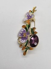 Brosche lila veilchen gebraucht kaufen  Detmold