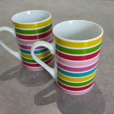 Colourful striped mugs for sale  BRISTOL