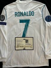 Camisa/camisa Cristiano Ronaldo UCL ASSINADA Real Madrid Home + certificado de autenticidade 17/18 (leia) comprar usado  Enviando para Brazil