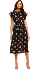 Vestido Midi KATE SYLVESTER Mae Estampado Preto Tamanho 10 AU RRP 479 COM DEFEITOS comprar usado  Enviando para Brazil