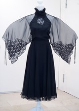 Schwarzes chiffonkleid boho gebraucht kaufen  Bad Soden
