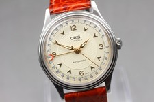 [Exc+5] Relógio masculino vintage Oris ponteiro data 7403-40B prata 34mm mostrador marfim AT, usado comprar usado  Enviando para Brazil