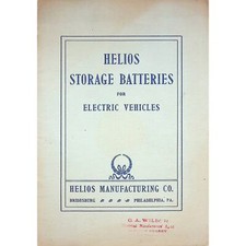 Folheto de fabricação de veículos elétricos baterias de armazenamento Helios original 1905 , usado comprar usado  Enviando para Brazil